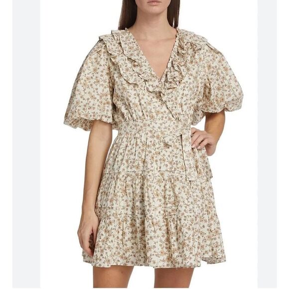 En Saison Women's Gianna Mini Dress in floral-printed cotton size S NWT$168 - Picture 2 of 6